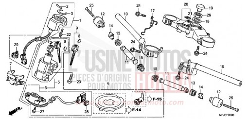 ROHRGRIFF/OBERE BRUECKE CBR600RAC de 2012